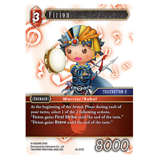 Firion 24-017C card from the Final Fantasy set Hidden Legends