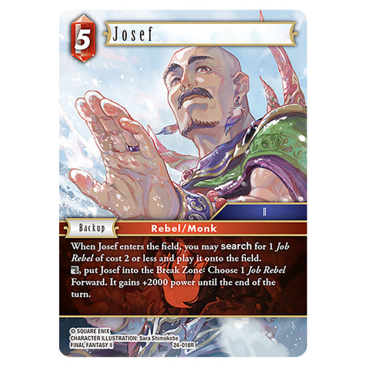 Josef 24-018R card from the Final Fantasy set Hidden Legends