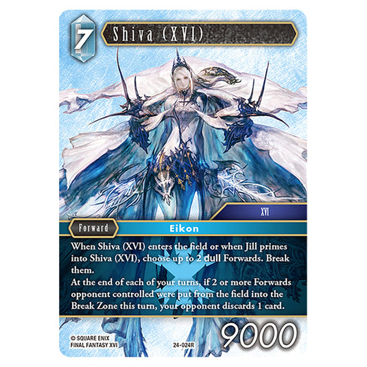 Shiva (XVI) 24-024R card from the Final Fantasy set Hidden Legends