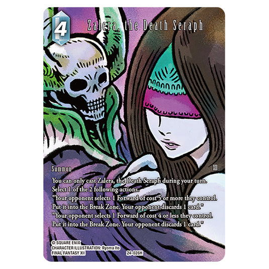 Zalera, the Death Seraph 24-026H-a card from the Final Fantasy set Hidden Legends