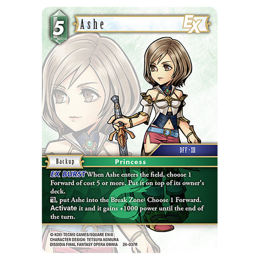 Ashe 24-037R card from the Final Fantasy set Hidden Legends