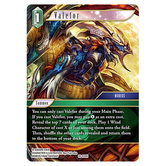 Valefor 24-038H card from the Final Fantasy set Hidden Legends