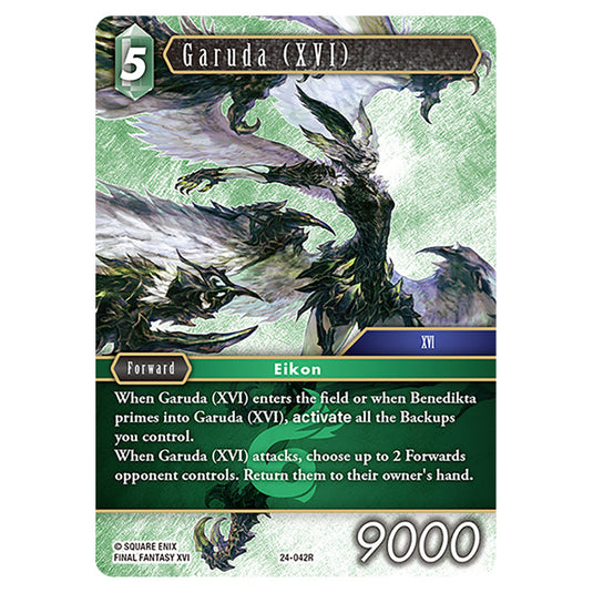 Garuda (XVI) 24-042R card from the Final Fantasy set Hidden Legends