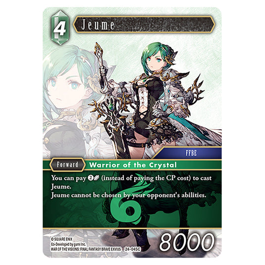 Jeume 24-045C card from the Final Fantasy set Hidden Legends