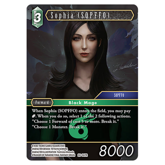 Sophia (SOPFFO) 24-047R card from the Final Fantasy set Hidden Legends