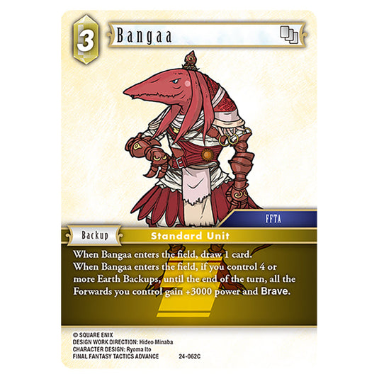 Bangaa 24-062C card from the Final Fantasy set Hidden Legends