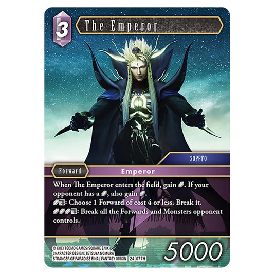 The Emperor 24-077H card from the Final Fantasy set Hidden Legends