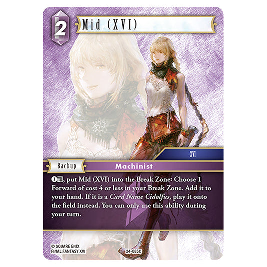 Mid (XVI) 24-085C card from the Final Fantasy set Hidden Legends