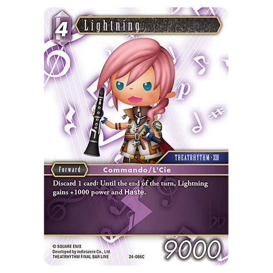 Lightning 24-086C card from the Final Fantasy set Hidden Legends