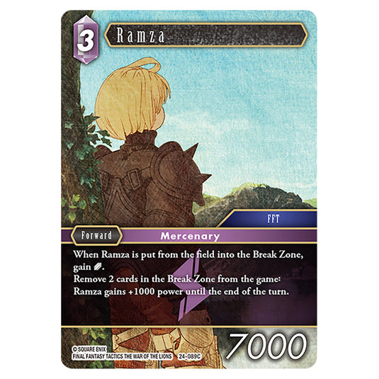 Ramza 24-089C card from the Final Fantasy set Hidden Legends