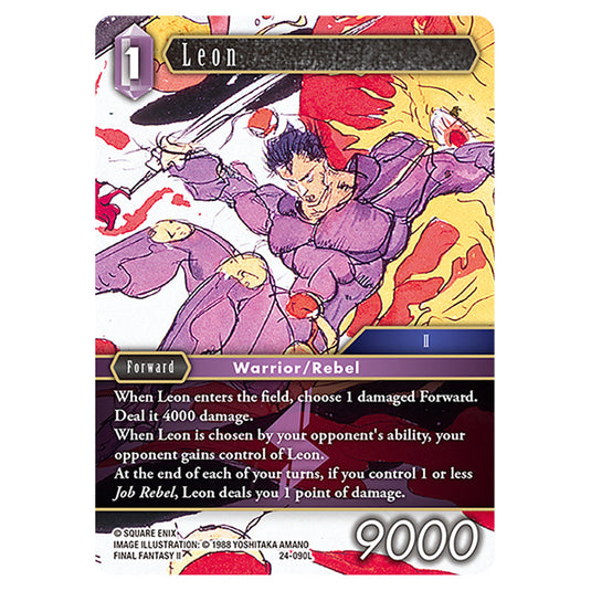 Leon 24-090L card from the Final Fantasy set Hidden Legends