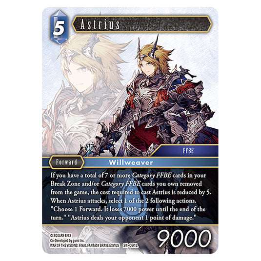 Astrius 24-091L card from the Final Fantasy set Hidden Legends