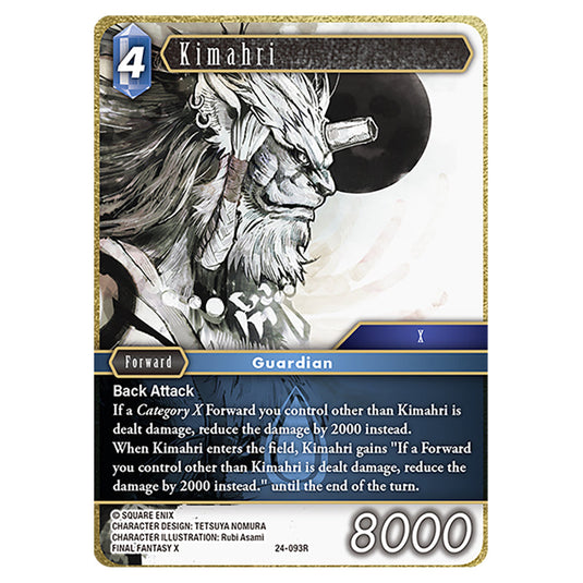 Kimahri 24-093R card from the Final Fantasy set Hidden Legends