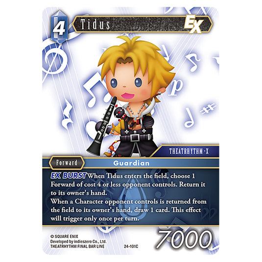 Tidus 24-101C card from the Final Fantasy set Hidden Legends