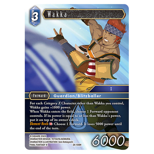 Wakka 24-108H card from the Final Fantasy set Hidden Legends