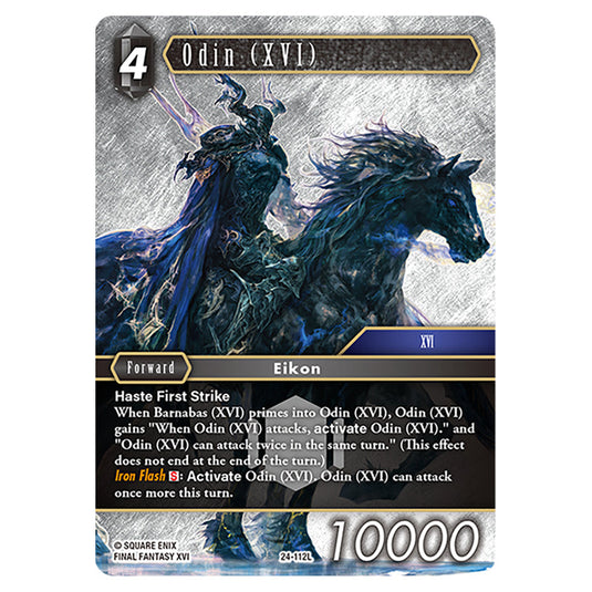 Odin (XVI) 24-112L card from the Final Fantasy set Hidden Legends