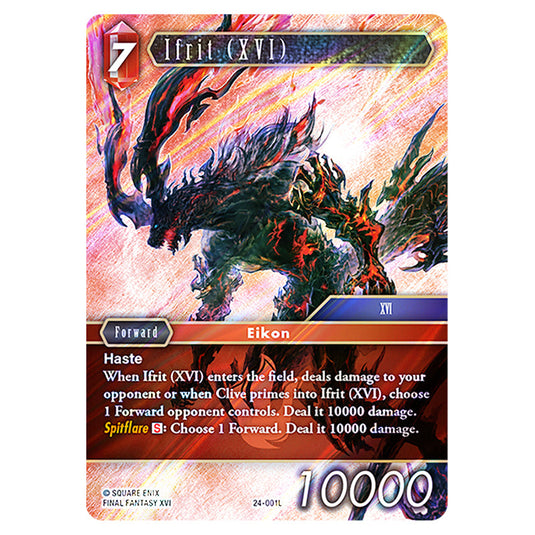 Ifrit (XVI) 24-001L card from the Final Fantasy set Hidden Legends