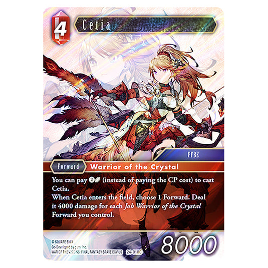 Cetia 24-010C card from the Final Fantasy set Hidden Legends