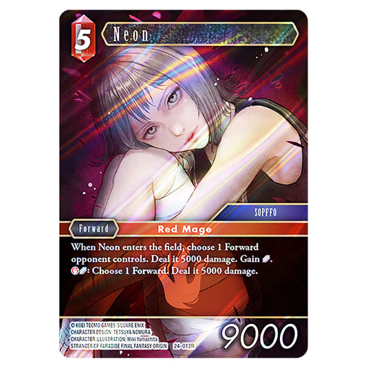 Neon 24-013R card from the Final Fantasy set Hidden Legends