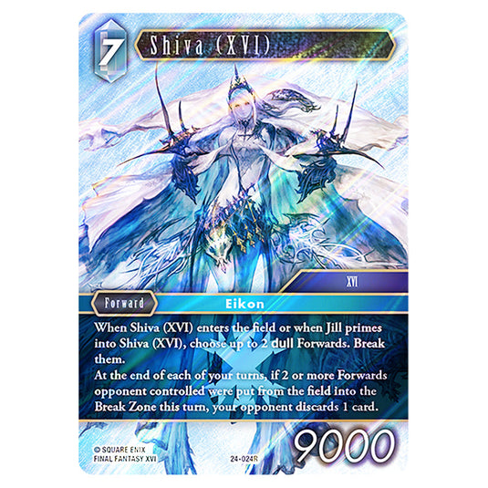 Shiva (XVI) 24-024R card from the Final Fantasy set Hidden Legends