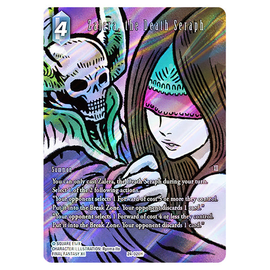 Zalera, the Death Seraph 24-026H-a card from the Final Fantasy set Hidden Legends