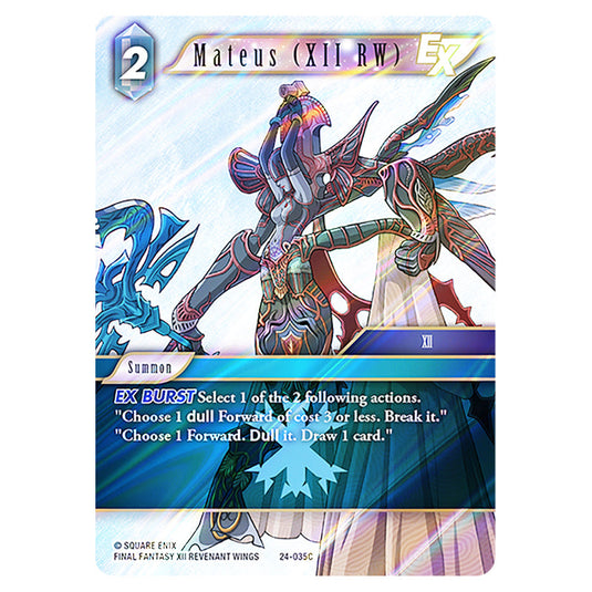 Mateus (XII RW) 24-035C card from the Final Fantasy set Hidden Legends