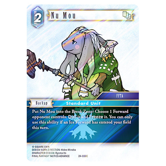 Nu Mou 24-036C card from the Final Fantasy set Hidden Legends