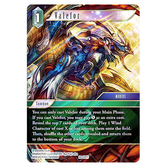 Valefor 24-038H card from the Final Fantasy set Hidden Legends