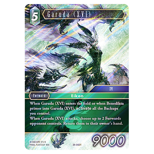 Garuda (XVI) 24-042R card from the Final Fantasy set Hidden Legends