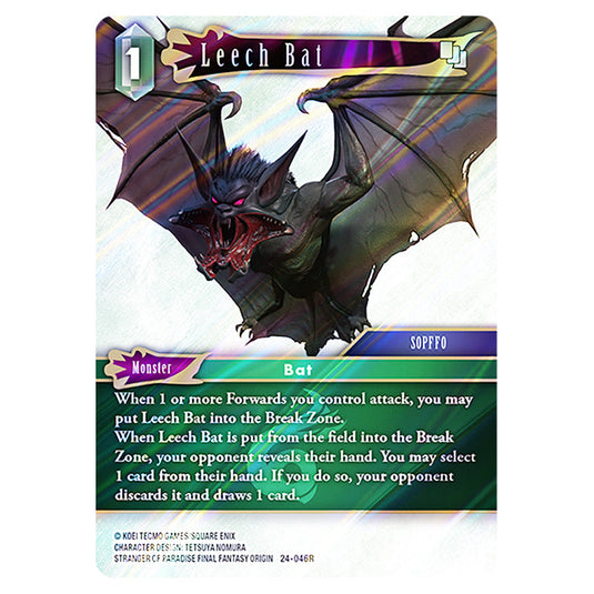 Leech Bat 24-046R card from the Final Fantasy set Hidden Legends