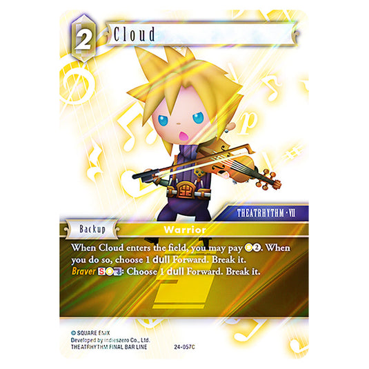 Cloud 24-057C card from the Final Fantasy set Hidden Legends
