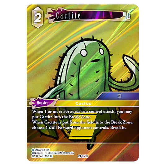 Cactite 24-059R card from the Final Fantasy set Hidden Legends