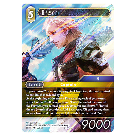 Basch 24-061L card from the Final Fantasy set Hidden Legends