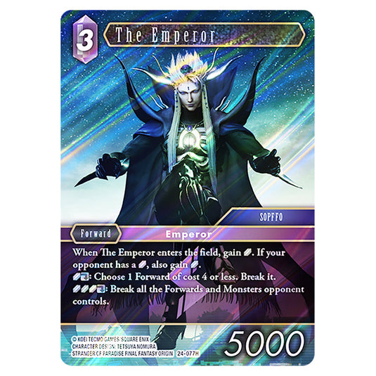 The Emperor 24-077H card from the Final Fantasy set Hidden Legends