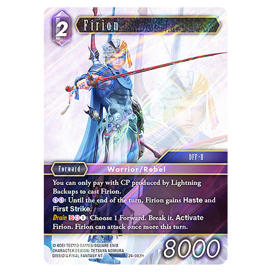 Firion 24-083H card from the Final Fantasy set Hidden Legends