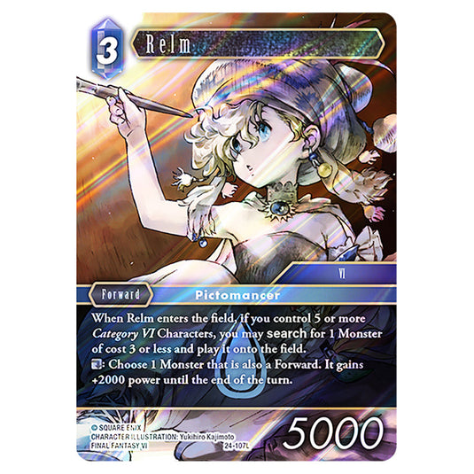 Relm 24-107L card from the Final Fantasy set Hidden Legends