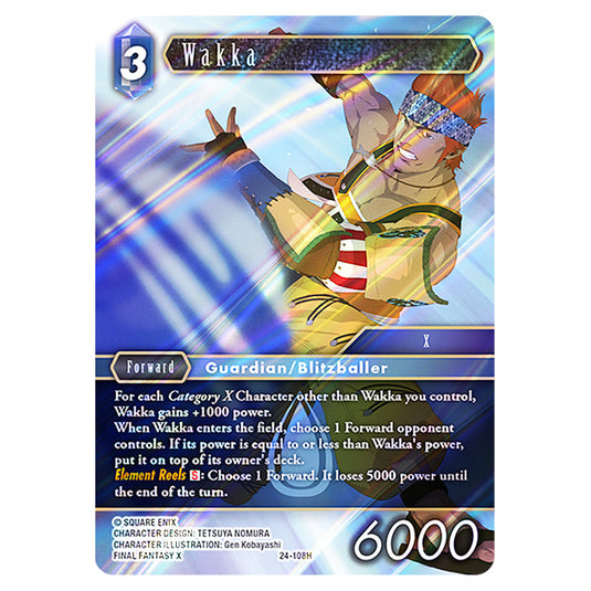 Wakka 24-108H card from the Final Fantasy set Hidden Legends
