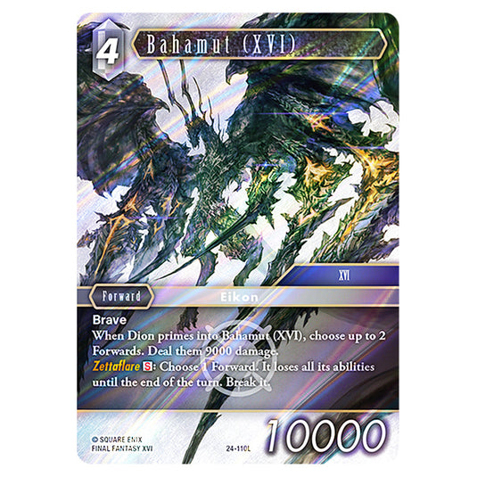Bahamut (XVI) 24-110L card from the Final Fantasy set Hidden Legends