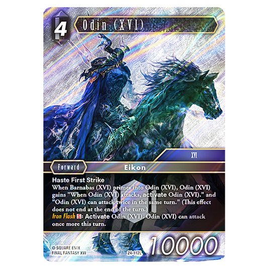 Odin (XVI) 24-112L card from the Final Fantasy set Hidden Legends