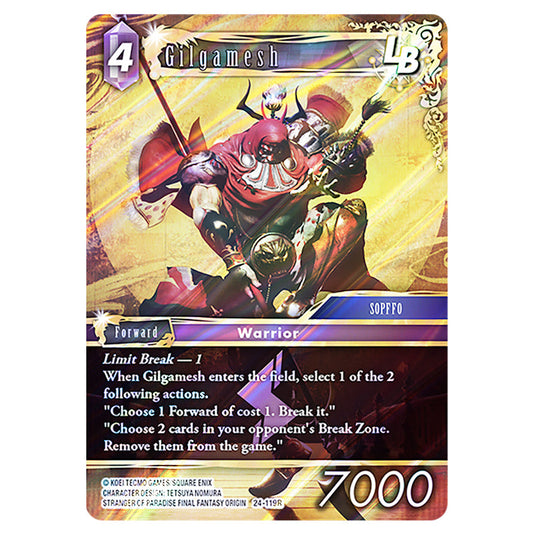 Gilgamesh 24-119R card from the Final Fantasy set Hidden Legends