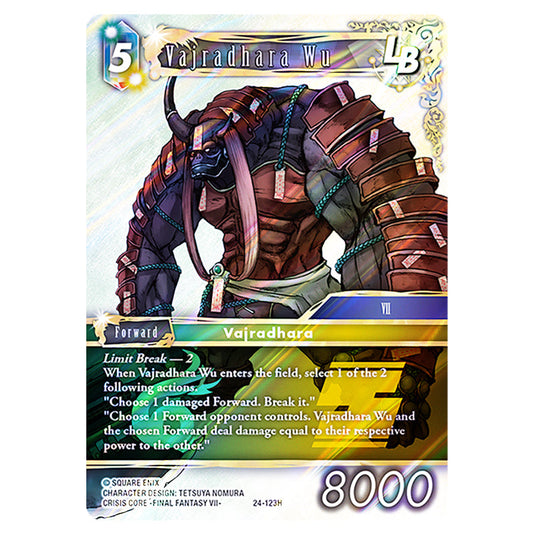 Vajradhara Wu 24-123H card from the Final Fantasy set Hidden Legends