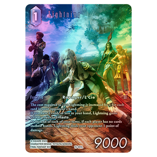 Lightning 15-041Lb-23 card from the Final Fantasy set Hidden Trials