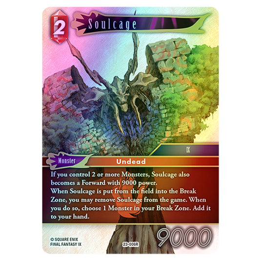 Soulcage 23-006R card from the Final Fantasy set Hidden Trials