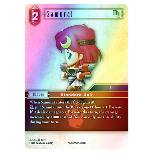 Samurai 23-007C card from the Final Fantasy set Hidden Trials