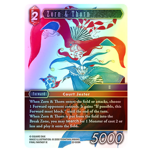 Zorn & Thorn 23-009H card from the Final Fantasy set Hidden Trials