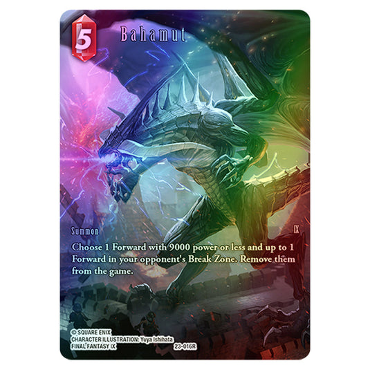 Bahamut 23-016Rb card from the Final Fantasy set Hidden Trials