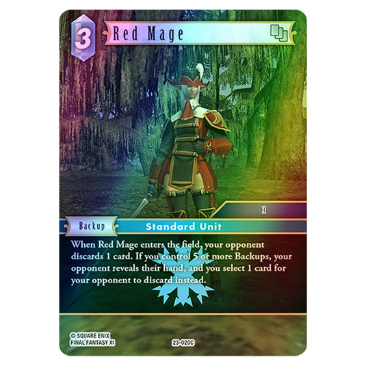 Red Mage 23-020C card from the Final Fantasy set Hidden Trials