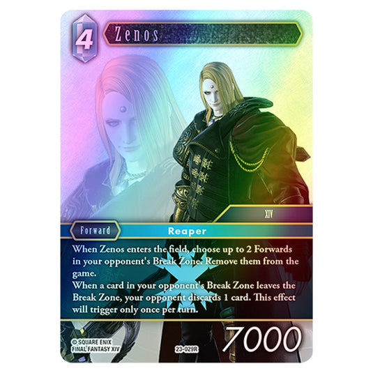 Zenos 23-029R card from the Final Fantasy set Hidden Trials