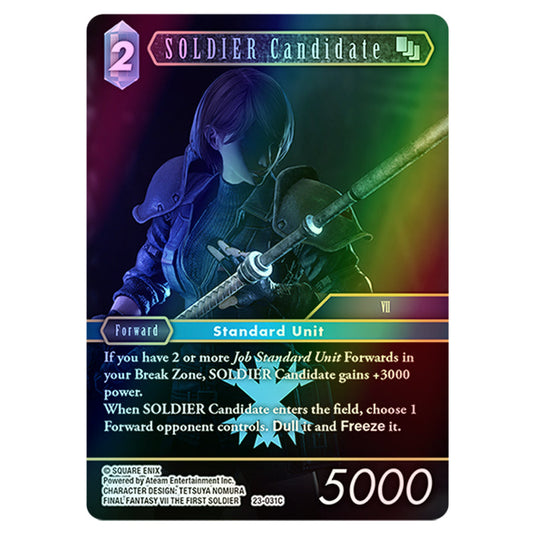 SOLDIER Candidate 23-031C card from the Final Fantasy set Hidden Trials