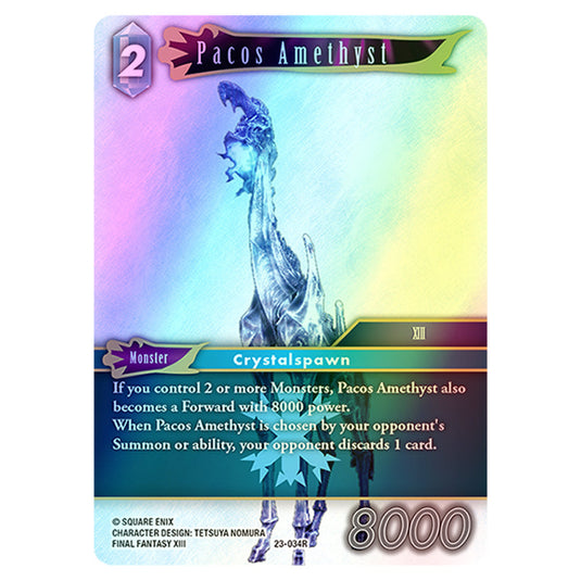 Pacos Amethyst 23-034R card from the Final Fantasy set Hidden Trials